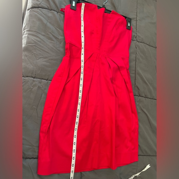 Charlotte Russe Strapless Red Pleated Cocktail Dress - Picture 4 of 6